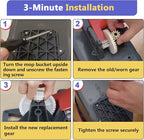 6 Pcs Spin Mop Cleaning Gears Parts, Replacement Gears for OCedar Mop Bucket, One Way Clutch Bearing Bucket Gear Sprockets Repair for O-Cedar Easywring Bucket System
