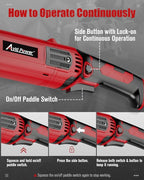 AVID POWER Angle Grinder 4-1/2 Inch 8.0 Amp 1000W Electric Grinder Tool 7-Variable-Speed Metal Grinder, 11,500 RPM, Paddle Switch with Lock-on Button, Cutting & Grinding Wheels and Side Handle - Red