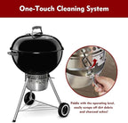 22-1/2-Inch One-Touch Cleaning System Kit for W eber Grill Parts, 7444 Grill Parts for 22" Master-Touch, Performer, Original Kettle Series Charcoal Grills, Thicker, Sturdy, Heat Resistant, Silver