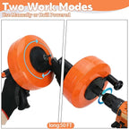 50 Ft Drain Auger,Use Manually or Drill Powered 50 Foot Drain Snake,Heavy Duty Flexible Plumbing Snake,With Gloves and Storage Bag for Kitchen Sink, Shower Drain (50FT, Orange)
