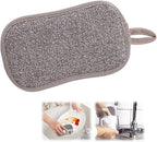 10 Pack Reusable Double-Side Microfiber Kitchen sponges,Scrubber Sponge Scouring Pads Dish Sponge Kitchen Cleaning Dishes and Pots (Gray)