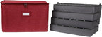 Covermates Keepsakes - Adjustable Zip-Top Storage Box - Configurable FlexGrid Compartments - Heavy Duty Polyester- Reinforced Handles - Stackable Design - Indoor Storage, Red Heather