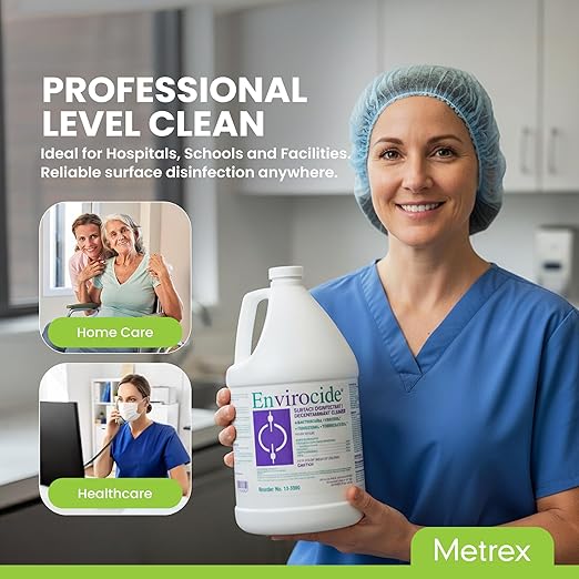 Metrex Envirocide Ready-to-Use Surface Disinfectant Cleaner & Decontaminant – Broad-Spectrum Formula, for Healthcare, Institutional & Facility Surfaces – 1 Gallon
