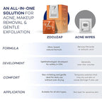 Zocular - ZocuZap Acne Face Wipes - Moisturizing Face Cleansing Wipes for Acne, Makeup Removal, and Exfoliation with Natural Okra Complex for Sensitive, Rosacea Skin - 30/ct
