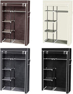 Portable Closet Wardrobe Closet for Hanging Clothes, Closet Organizer Storage Large Wardrobe Closet Free Standing Clothes Rack Clothes Storage Organizer for Bedroom Living Room