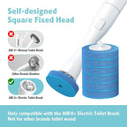 20 Count Electric Toilet Refill Pads, Disposable Toilet Brush Heads Refills for Bathroom Cleaning, Only Compatible with AIR U+ Electric Brush