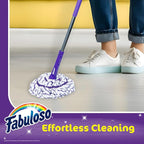 Fabuloso Twist Mop, Self Wringing Floor Mop with Non Scratch Scrubber and Removable Washable Head for Hardwood, Tile, Vinyl and Laminate Floors Cleaning System, 53 Inch Tall