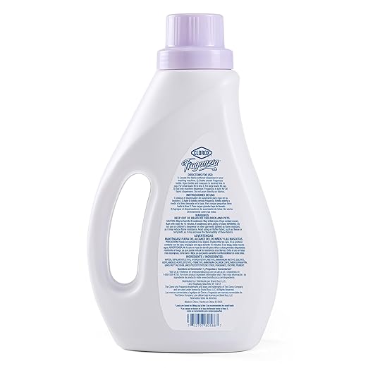 Clorox Fraganzia Liquid Fabric Softener, Lavender with Eucalyptus Scent 40oz - Laundry Wrinkle Reducer and Static Reducer (2 Pack)
