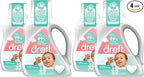 Dreft Active Baby Liquid Laundry Detergent,Helps Remove 99% of Baby Food Stains,Hypoallergenic,32 loads each,(Pack of 4)