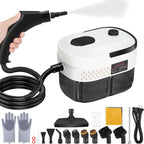 Handheld Steam Cleaner, 2500W High Pressure Steam Cleaner, 15s Fast Heating Portable Steamer for Cleaning with 17 pcs Accessories for Dirt, Grease, Grout, Tile,Floor, and Car (White)