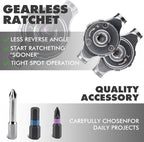 VMAN Ratchet Screwdriver Set, 40 in 1 magnetic Screwdriver sets, S2 Steel Bits, DIY Combination Flexible Shaft, Suitable for Furniture Assembly, Precision Electrical Appliance Repair, Bicycle Tools