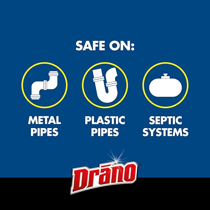 Drano Kitchen Granules Drain Clog Remover and Cleaner, Unclogs blockage from Grease or Cooking Oil, 8.8 oz