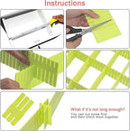40Pcs Drawer Dividers, Adjustable Drawer Organizer for Socks, Underwear, Makeup, Can Help Tidy Kitchen, Bedroom, Dresser Green