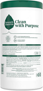 Seventh Generation Multi-Surface Wipes, 70 Count, Pack of 3, Garden Mint, Plant-Based Cleaning Wipes, No Harsh Fumes or Residue, Safe Around Kids