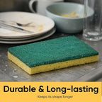 Kitchen Sponges for Washing Dishes, Non-Scratch Cellulose Dish Scrub Sponges, Cleaning Sponges for Household Use, Safe Cleaning Products, Kitchen Sponges Pack of 12, by Superio