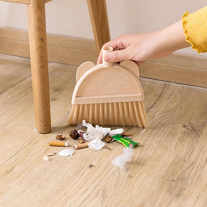 Children Small Broom and Dustpan Set,Learning Sweeping Tool,Kids Broom Kits,for Kitchen Bathroom Pet,Boys&Girls