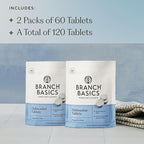 Branch Basics Dishwasher Tablets – 120 Ct | Plastic-Free, Fragrance-Free, Human-Safe | Delivers a Powerful Clean Without Harsh Chemicals (60 Count (Pack of 2))