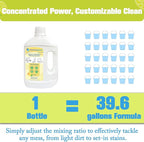 150X Concentrate Carpet Cleaner Solution Makes 39.6 Gal Formula for Portable Carpet Deep Cleaner and Upright Upholstery Cleaner Machine, 33.8 Fl.oz Carpet Stain Remover Lemon Scent