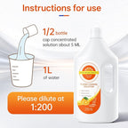 Floor Cleaning Solution Compatible With Tineco/Bissell/Dreame And Shark, Fragrance Deodorization, Deep Cleans for Multiple Hard Floors, Suitable With Cordless Wet/Dry (【Sweet Orange】, 2.51 Liter)