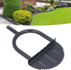 Half Moon Saw Tooth Lawn Edger Long Handle Garden Tool for Sidewalk Flower Bed Edging and Trimming