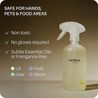 Everneat Probiotic Surface Cleaner – Cleans for Days, Refillable, Non-Toxic | Glass Spray Bottle | Rosemary, Lemongrass, Lemon EO | 1 oz Concentrate (Just Add Water)