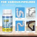 2 Pcs Sink and Drain Cleaner, Powerful Pipe Dredge Sink Cleaner Powder, Fast Foaming Drain Cleaner Pipeline Dredging Agent for Kitchen Toilet Pipeline Quick Cleaning (2) (2)