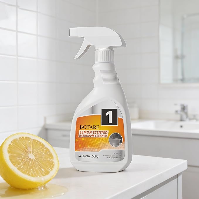 Botare Bathroom Shower Cleaner, Daily Household Powerful Cleaner, 17.61oz* 1 Pack Bathroom Bubbles Spray for Tile, Bathtub, Glass & Wall, Lemon Scent