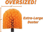 Extend-A-Reach Dusting Kit for Extension Pole or by Hand // Twist on Duster Cleaning Kit includes 3 attachments // Cobweb Brush // Feather Duster and Flexible Ceiling Fan Duster (Pole Sold Separately)