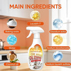 Fiell Clean Up Kitchen Oil Stains, Heavy Oil Cleaner Stain,Oil StainsClean Up Kitchen,Clean Up Kitchen Oil Stains Spray-Heavy Duty Degreaser & Foam (2pc)