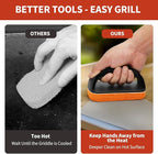 Griddle Cleaning Kit for Blackstone, Flat Top Grill Cleaner - Non-Scratch Scouring Pads for Blackstone Griddle Accessory,7 Griddle Scrubber Pads with 1 Handle,Easy Cleaning on Hot or Cold Surfaces