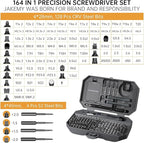 Precision Screwdriver Set, Laptop Screwdriver Kit, JAKEMY 164 in 1 Professional Computer Screwdriver Repair Kit with T6 Torx Bit for MacBook, iPhone, Watch, Camera, Eyeglass, Xbox, DIY