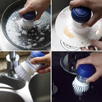 CELOX Dish Brush with Soap Dispenser, Palm Brush for Cleaning Kitchen
