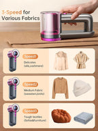 DRFLASH 2-in-1 Fabric Shaver Rechargeable - 3 Speeds Lint Remover with Digital LED Display & Type-C Fast Charging Port, Electric Sweater Defuzzer for Clothes, Furniture, Couch, Blanket