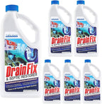 Drainfix & Septic Restorer 32 Oz Septic Tank Treatment | Drainfield Treatment | Septic Safe Drain Cleaner | Enzyme Drain Cleaner | Septic Cleaner | Exxon Valdez Patented - 6 Pack