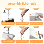 Broom with Dustpan Combo Set,UOEOS One-Sweep Clean,Pet Hair Removal Broom with Self-Cleaning Double-Layer Teeth,High Density Broom and Windproof Dustpan for Indoor&Outdoor
