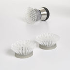 OXO Kitchen Soap Dispensing Brush Refills, Nylon Bristles, White, 3x3x1.5 Inches 2 Count (Pack of 2)