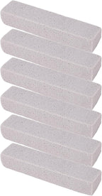 WALFRONT 6PCS Pool Pumice Stone Toilet Bowl Cleaner & Hard Water Remover PVC Scouring Sticks for Bathtub Shower Tile Kitchen Sink Swimming Pool Grates (S 10x25cm)