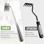 Weed Puller Tool, 4 Teeth Stainless Steel Manual Weeder, Portable Weed Remover Pulling Tool for Cracks Vegetables Garden Backyard Farm Planting & Weeding