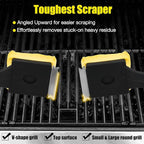 Grill Brush Bristle-Free – Steam Cleaning & Pumice BBQ Grill Cleaner with Replaceable Head – Includes 2 Cleaning Stones + 1 Extra Brush Head – Heavy-Duty Barbecue Scraper