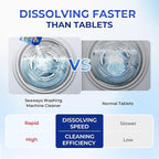 Seaways Washing Machine Cleaner Powder 4 Pack - Deep Clean Solution for HE Top Load and Front Load Washers, Descaler for Drum, Tub & All Internal Parts - 4 Month Supply