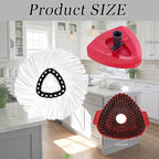 6Pcs Mop Heads Replacement,Spin Mop Replacement Head Compatible with Cedar Easywring 1-Tank System,Including 4 Spin mop Replacement Heads,1 Brush Head and 1 Base(Machine Washable & Easy to Replace)