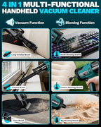 Cordless Vacuum Cleaner for Makita Battery, 5 in 1 Lightweight Electric Handheld Vacuum with 3 x HEPA Filter, 20KPA Powerful Suction, 200W Brushless Motor for Carpet,Sofa,Car (Battery Not Included)