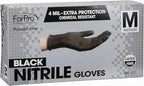 ForPro Disposable Nitrile Gloves, Chemical Resistant, Powder-Free, Latex-Free, Non-Sterile, Food Safe, 4 Mil