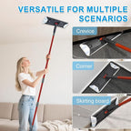 Mop Replacement Pads for Ocedar H2prO Flat Mop System, Mop Handle Mop Refills for O-Cedar H2pro Flat Mop System, Include 4 Pack Mop Pads and 4-Section Mop Handle for Ocedar H2 Pro Mop