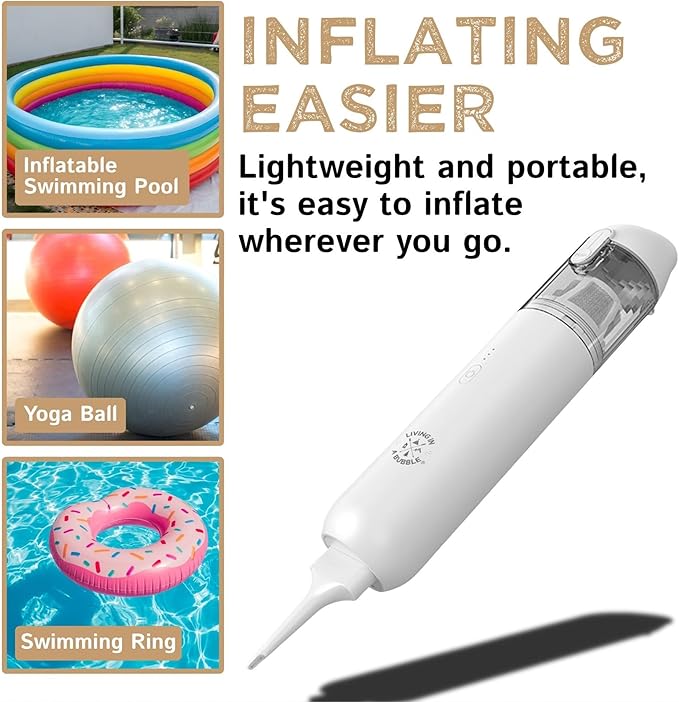 Living in a Bubble Cordless Air Duster & Mini Vacuum Set, Portable Handheld Wireless Vacuum for Car/Van