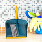 Hand Broom and Dustpan Set Small Size with Plastic Bristles Home Cleaning Accessory for Kitchen, Tabletop, Car Interior, and Office Sweeping