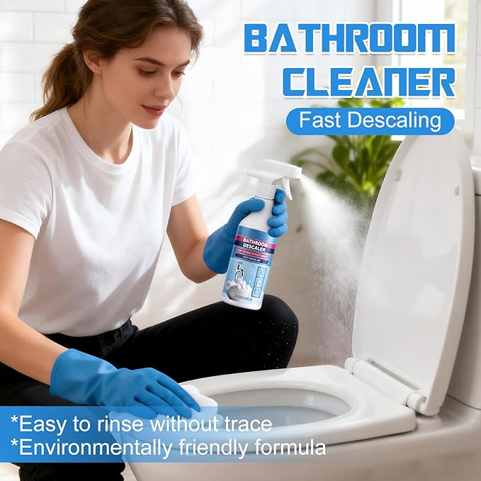ZenyCblu Bathroom Descaler Foam Cleaner, 2025 New Bathroom Descaler, Bathtub Cleaner,Stubborn Stains Cleaner,All Purpose Bathroom Cleaner Foam Spray for Home Kitchen(2pcs)