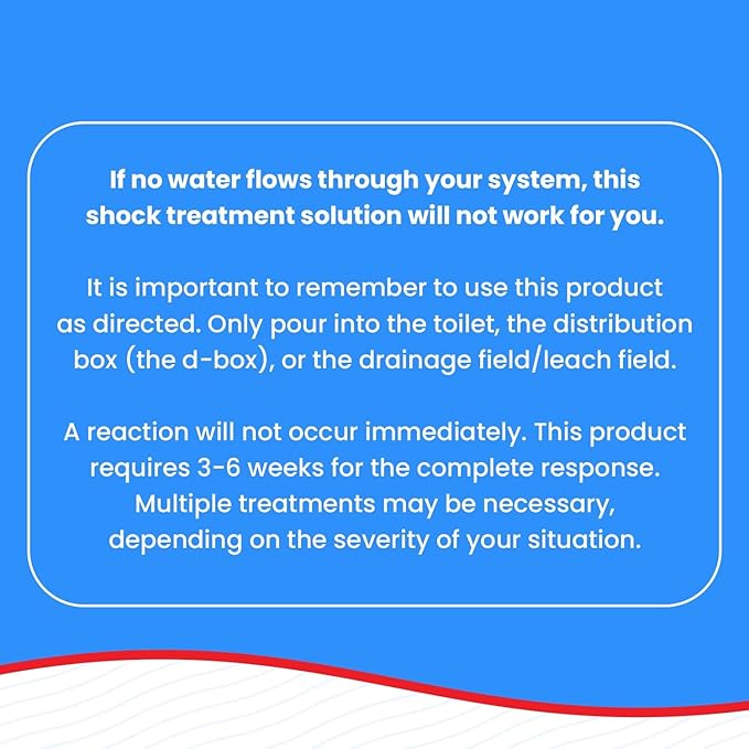 Septi-Flow Shock Septic Drainfield Repair Solution, Clears Leach Fields, Dissolves Hardened Deadpan Soil, Complete Treatment, One Gallon - 128 Fl Oz (Pack of 1) - Drain Field Treatment by Septi-Flow