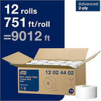 Tork Matic Soft Hand Towel Roll, White, Premium, H1, Quick-Absorbing, Long-Lasting, Thick 2-Ply, 6 Rolls x 575 ft, 290096 & Mini Jumbo Toilet Paper Roll White T2, Advanced, 2-Ply, 12 x 751', 12024402