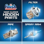 Finish Dual Action Dishwasher Cleaner: Fight Grease & Limescale, Fresh 8.45 oz.(Pack of 4)
